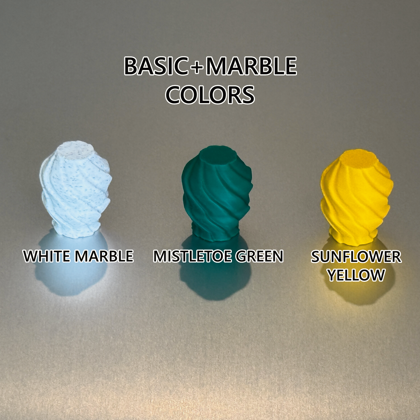 Color options for the Tronco Vase showcasing contemporary home décor styles.