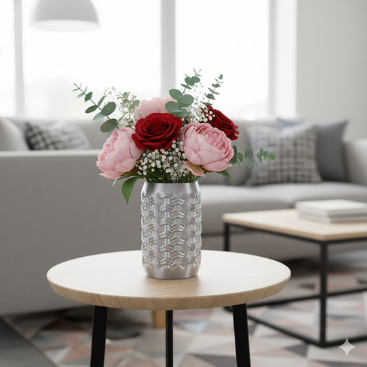 Close-up view highlighting the smooth organic details of the Kumo vase.