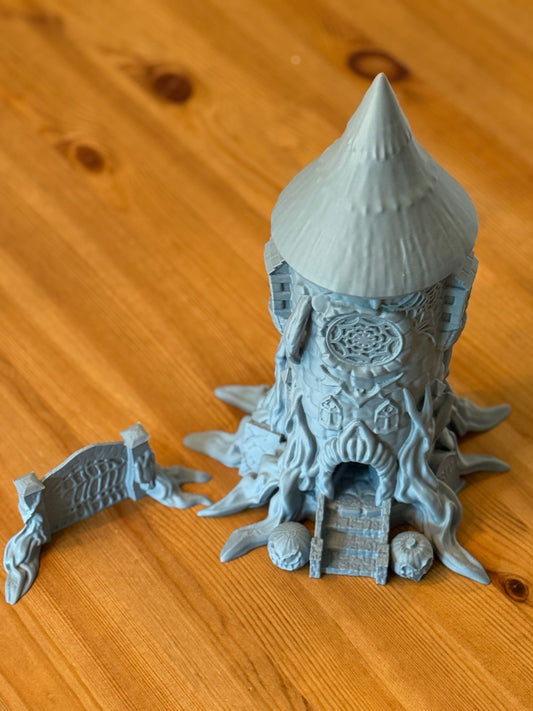 Spooky Halloween Dice Tower used for rolling dice during game night