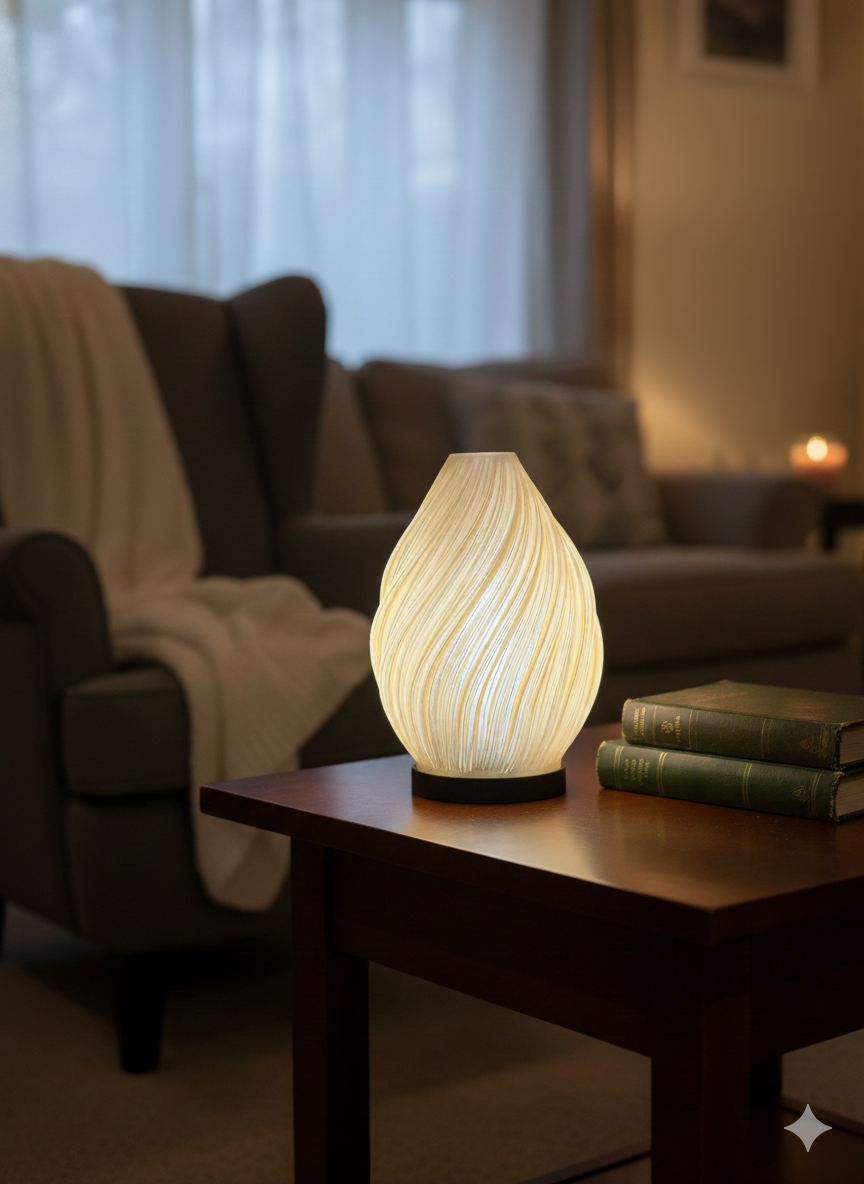 Spiral Flame Lamp modern decorative lighting for cozy interiors
