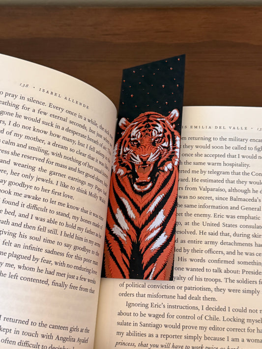Roaring Tiger 3D Bookmark