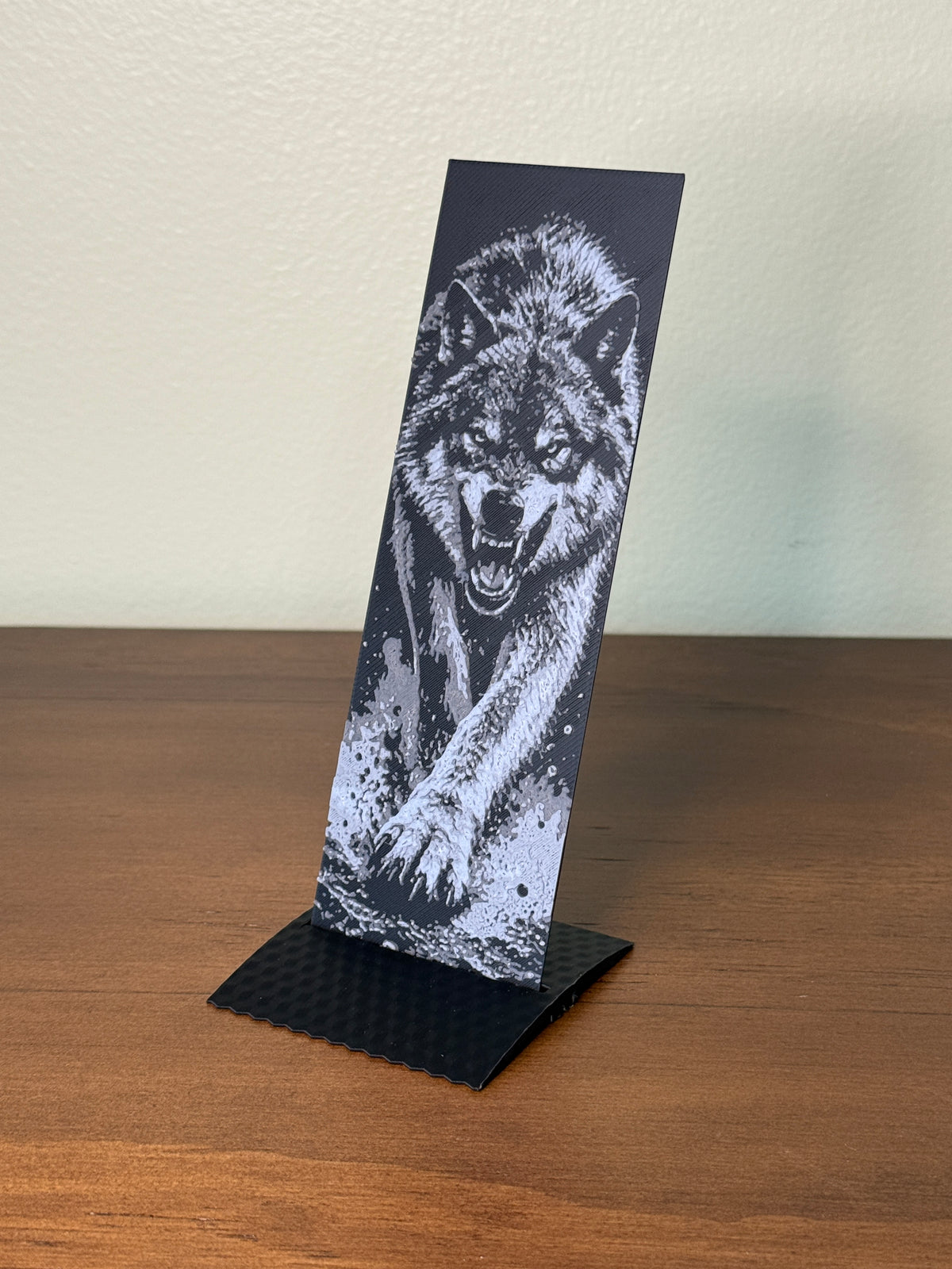 Growling Wolf 3D Bookmark
