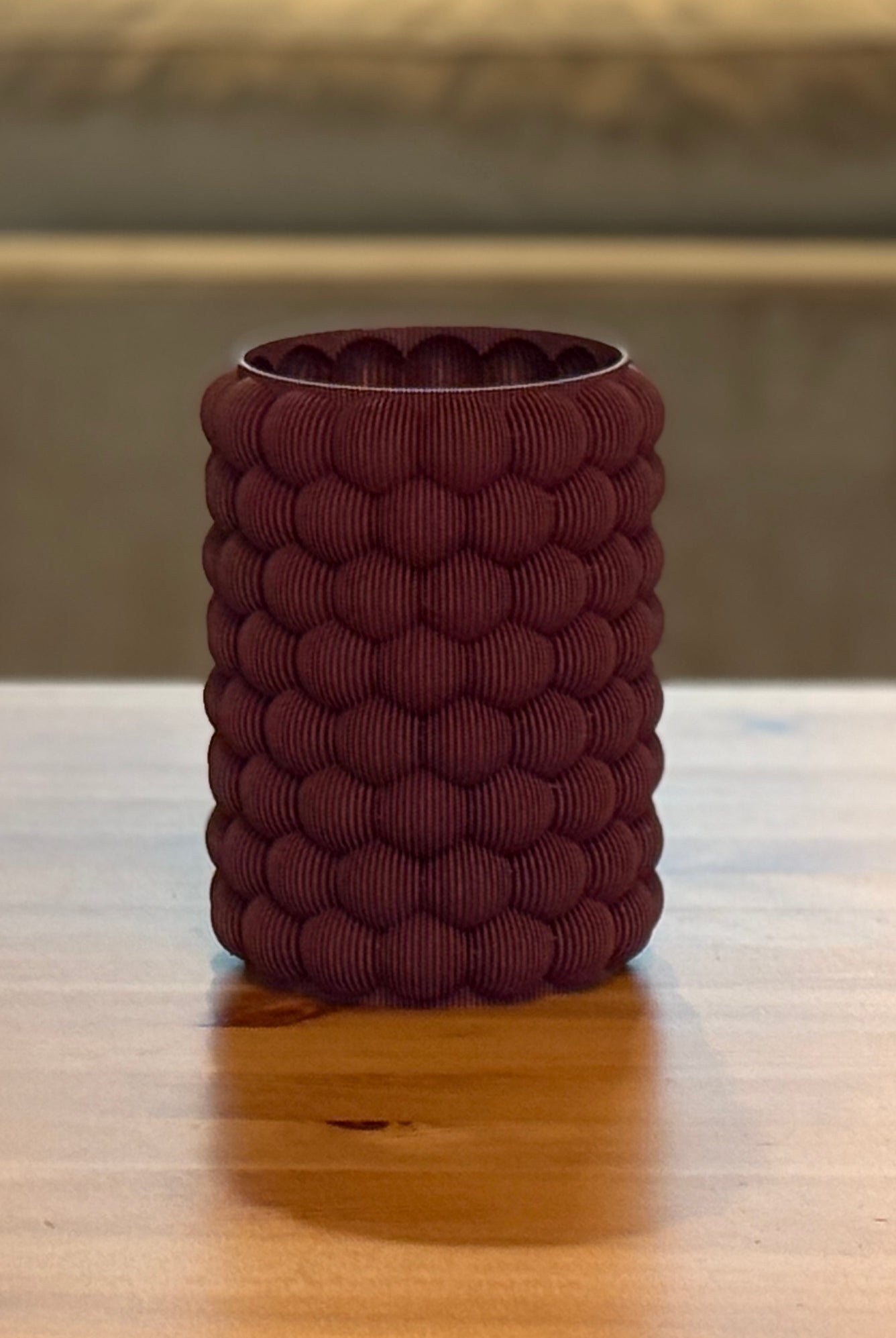 Modern Blob planter displayed with houseplant in contemporary interior