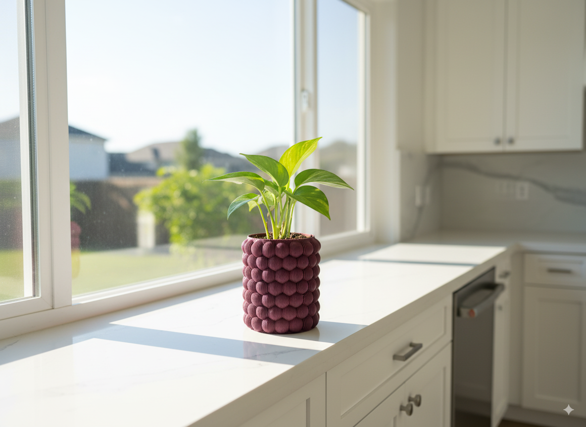 Sculptural Blob planter featuring playful rounded design