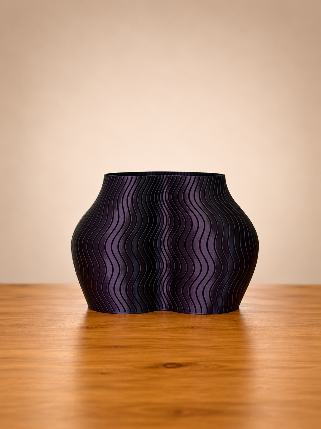Side view of Heart Plant Pot showing textured heart shaped design.