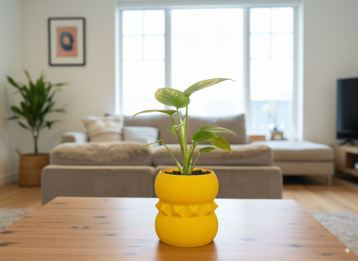 Modern Henrietta planter showcasing elegant textured form