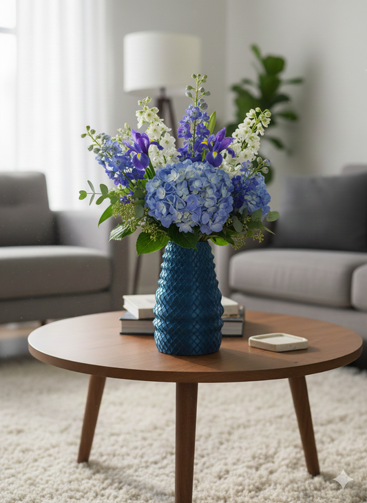 Ripple decorative vase showcased as a modern statement piece.