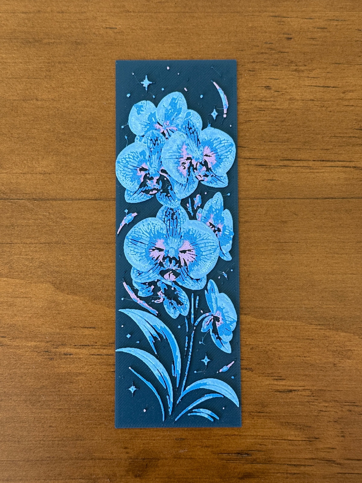 Midnight Orchid 3D Bookmark