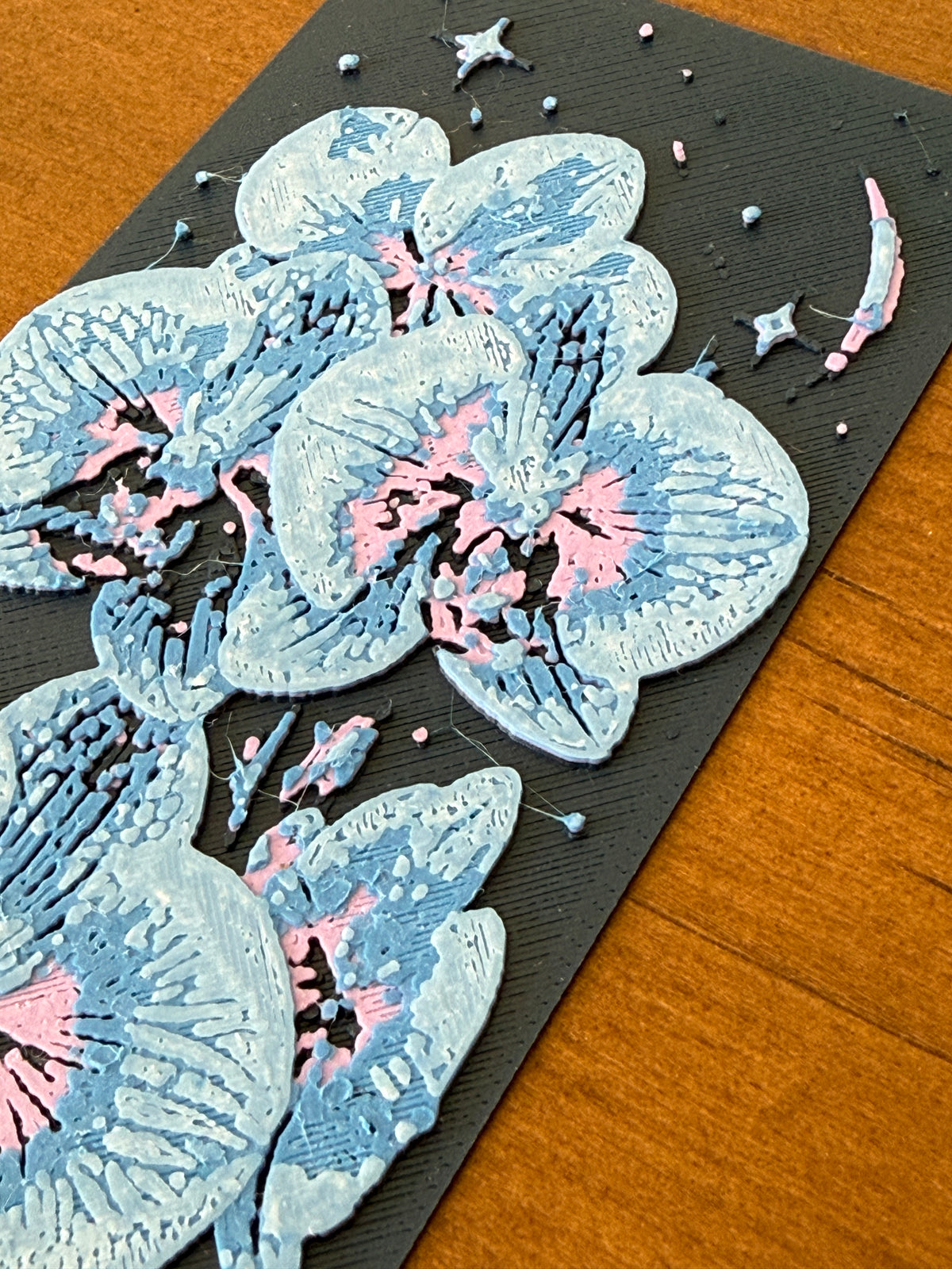 Midnight Orchid 3D Bookmark