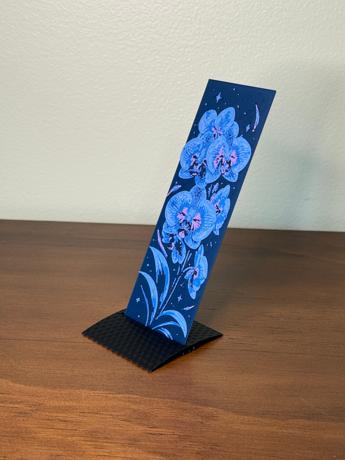 Midnight Orchid 3D Bookmark