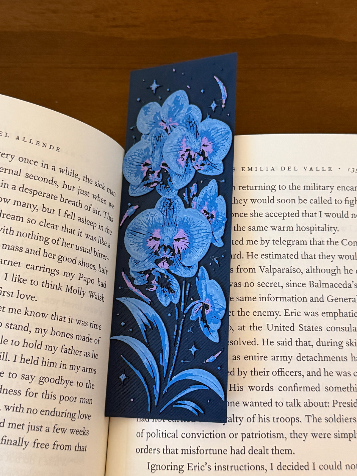 Midnight Orchid 3D Bookmark
