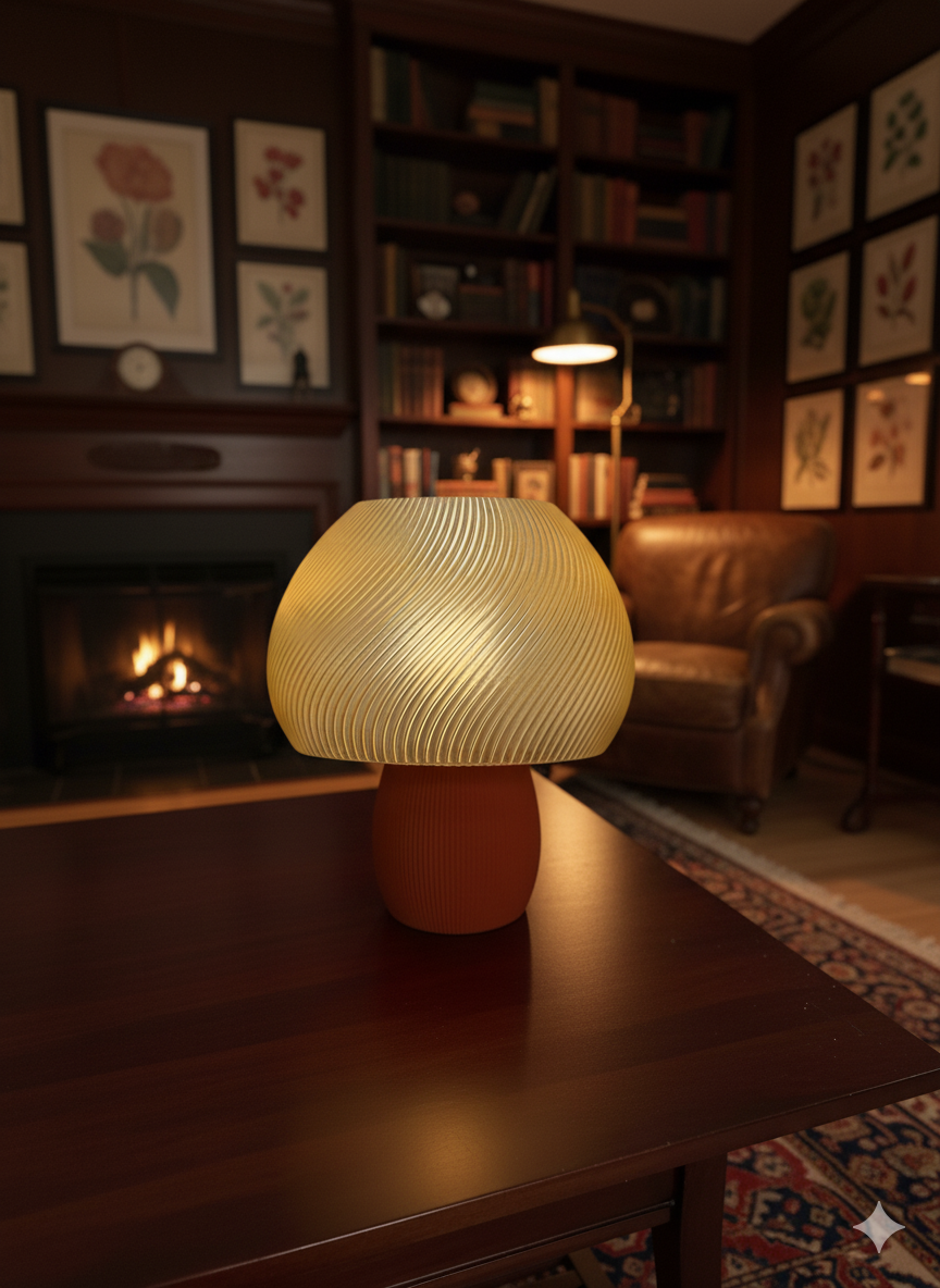 Rippled Mushroom Lamp