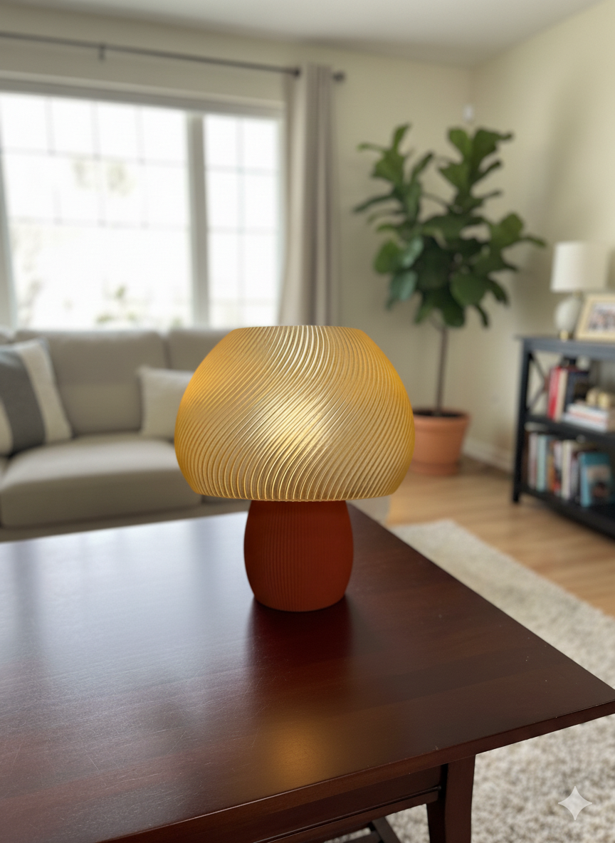 Rippled Mushroom Lamp