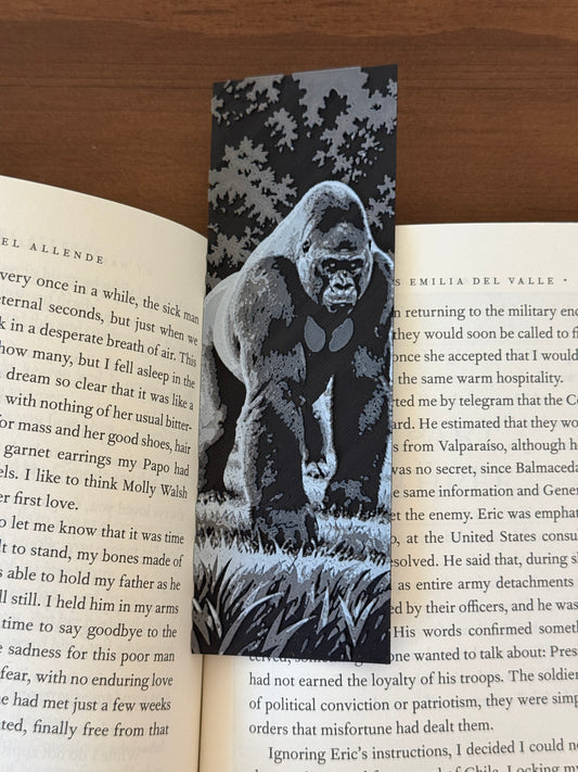 Silverback Gorilla 3D Bookmark