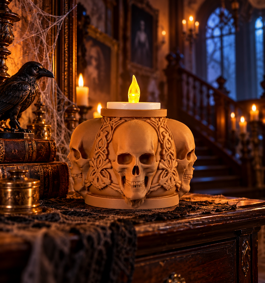 Skull Candle Holder