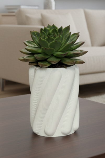 Spaghetti planter with playful sculptural texture for indoor plants