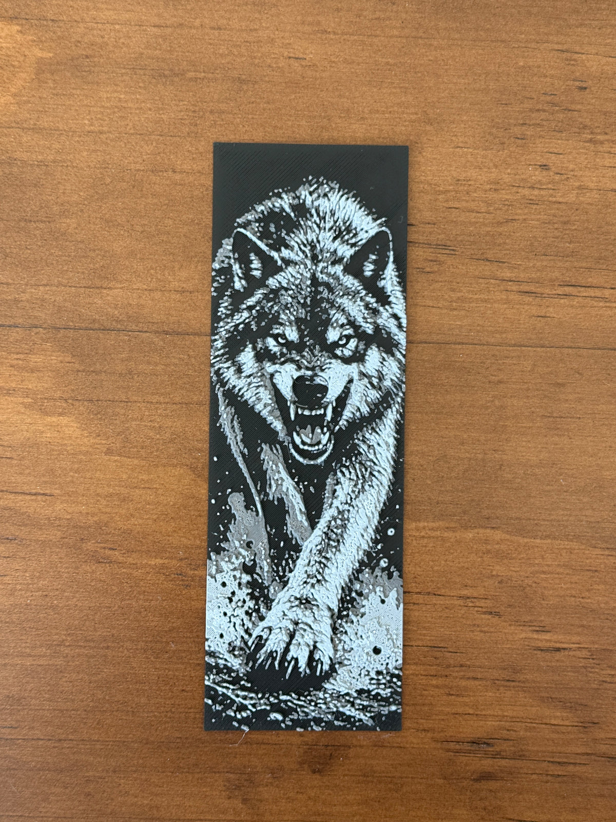 Growling Wolf 3D Bookmark